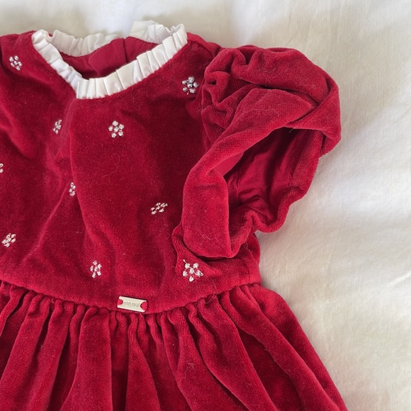 Mayoral Red Velvet Dress - Picture 4 of 7
